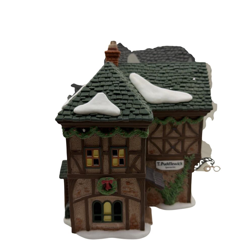 Department 56 Dickens’ Village T. Puddlewick Spectacle Shop #58331 w/ Box